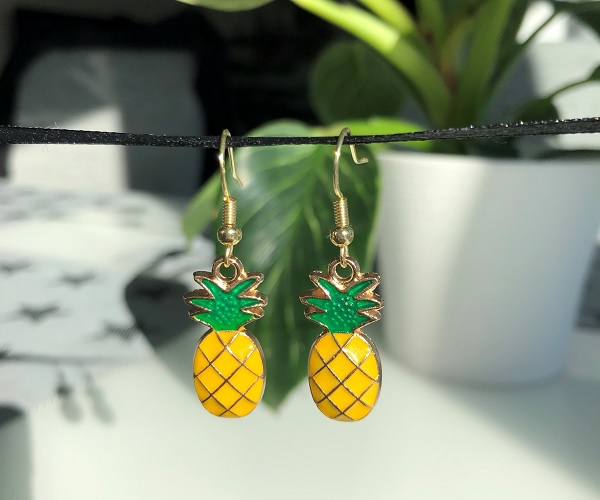 Örhänge med ananas